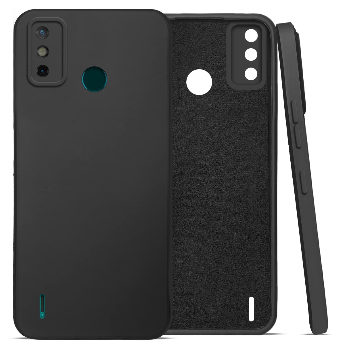 For Tecno Spark 6 Go Back Cover Case (Crystal Glass Back | Camera Protection | Shockproof Bumpers)