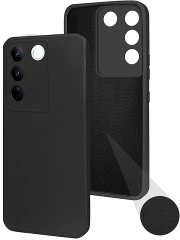 For Vivo V27 | Vivo V27 Pro Back Case Cover (Inside Fiber Cloth | Smooth Matte Finish | Elegant Professional Look)