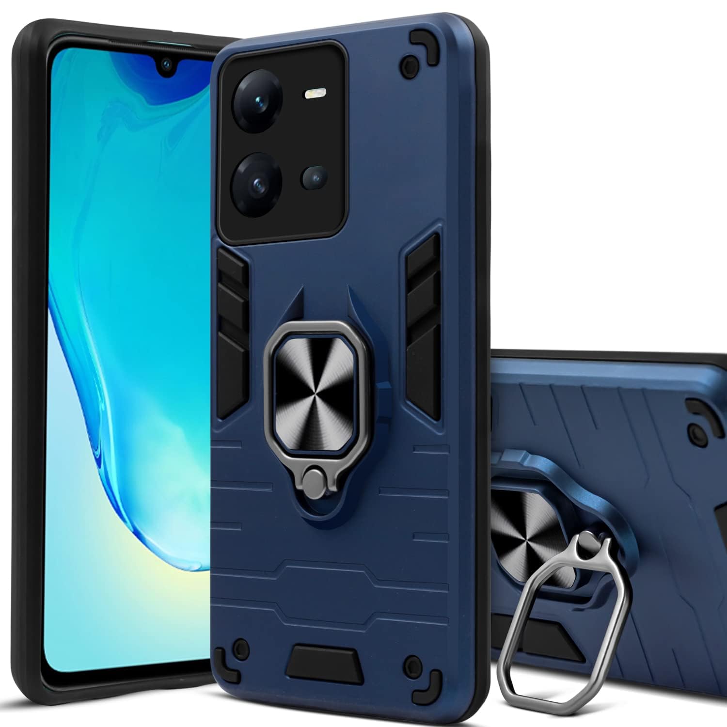 For Vivo V25 5G Back Case Cover (Shockproof Polycarbonate Dual Layer Hybrid Armor)