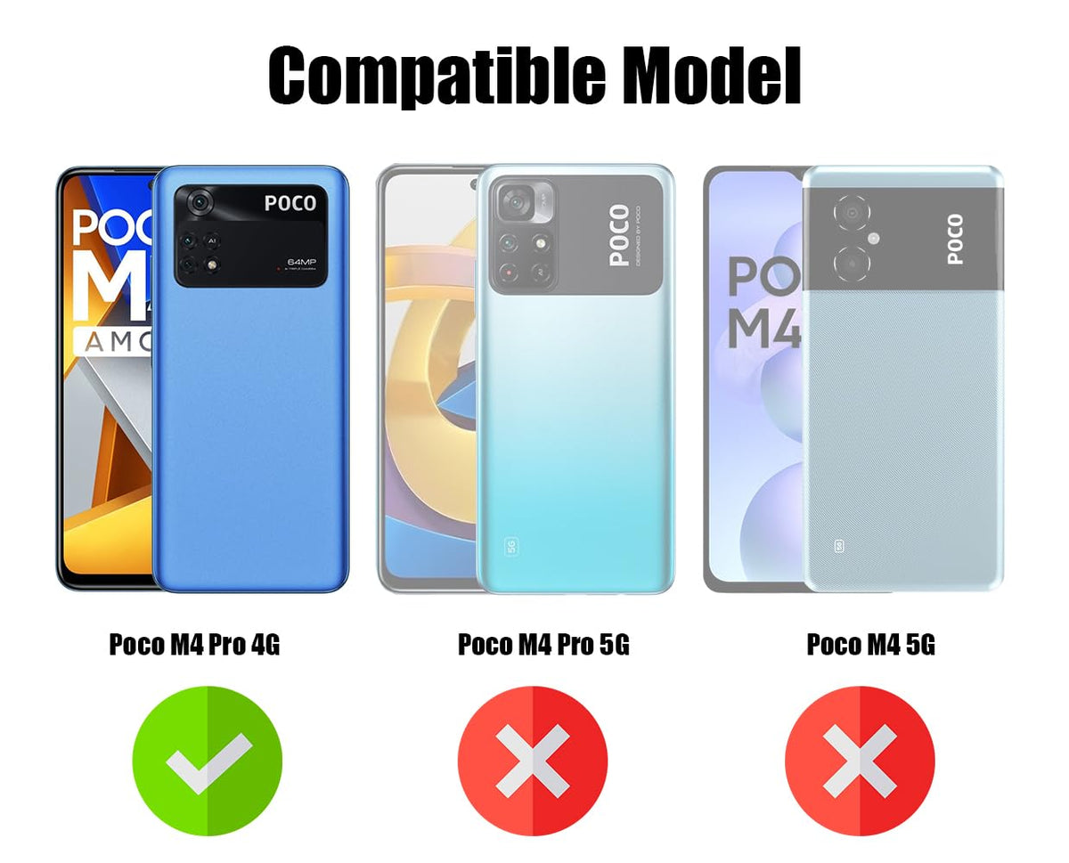 For Poco M4 Pro 4G Back Cover Case Lifetime Anti-Yellow Clear (Sleek Hard Crystal | Shockproof and Camera Protection)