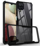 For Samsung Galaxy A12 Back Cover Case (Hard PC Crystal Bumper Shockproof  with Camera Protection)