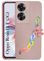 For Oppo Reno11 F 5G | Oppo Reno 11F 5G Back Case Girls Cover with Bracelet (Teddy Toy Cartoon)