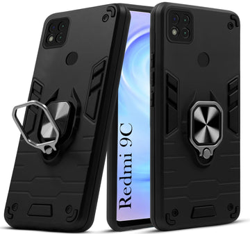 For Redmi 9C Back Cover Case (Shockproof Polycarbonate Layer Hybrid Armor)