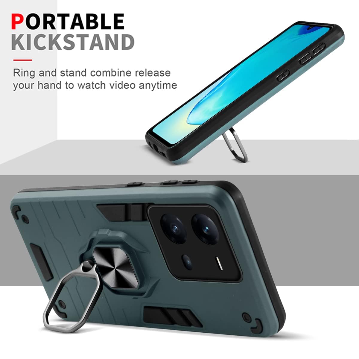 For Vivo V25 5G Back Case Cover (Shockproof Polycarbonate Dual Layer Hybrid Armor)