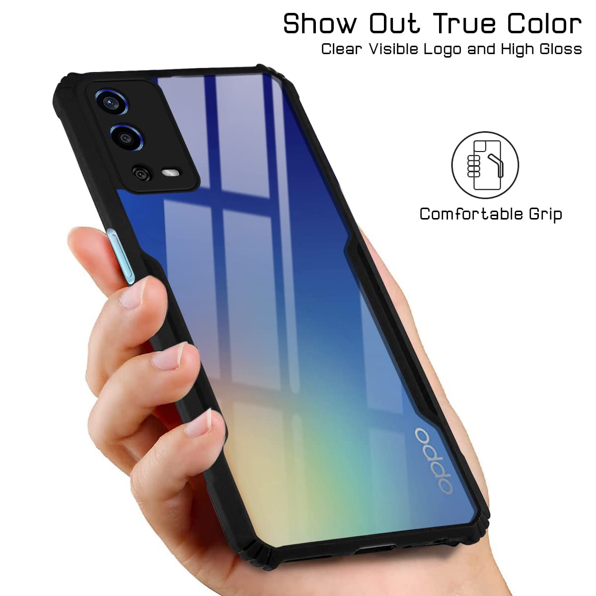 For Samsung Galaxy F42 5G Back Cover Case (Crystal Glass Back | Camera Protection | Shockproof Clears)