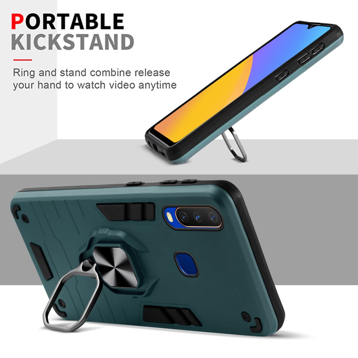 For Vivo Y12 | Y15 | Y17 Back Cover Case (Shockproof Polycarbonate Dual Layer Hybrid Armor)