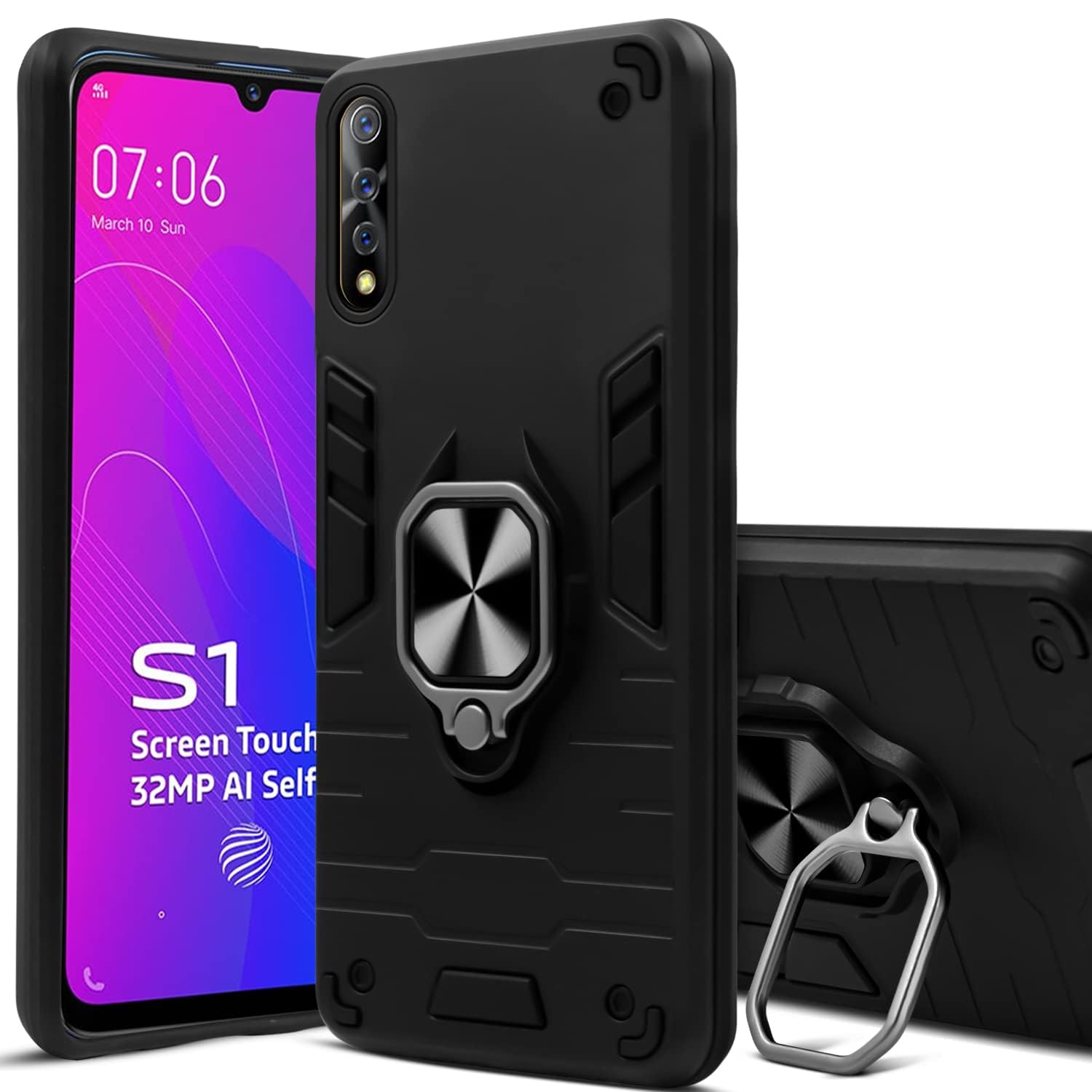For Vivo S1 | Vivo Z1x Back Case Cover (Shockproof Polycarbonate Dual Layer Hybrid Armor)