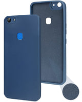 For Vivo V7 Back Cover Case (Matte Finish Silicone with Inside Fiber Cloth)