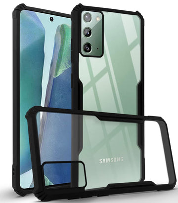 For Samsung Galaxy Note 20 4G | 5G Back Cover Case (Crystal Glass Back | Camera Protection | Shockproof Bumpers)