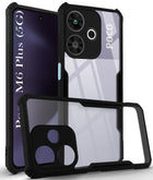 For Poco M6 Plus 5G Back Cover Case (Shockproof with Polycarbonate Clear Panel)