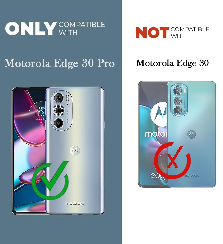 For Motorola Moto Edge 30 Pro Back Cover Case (Shockproof with Polycarbonate Clear Panel)
