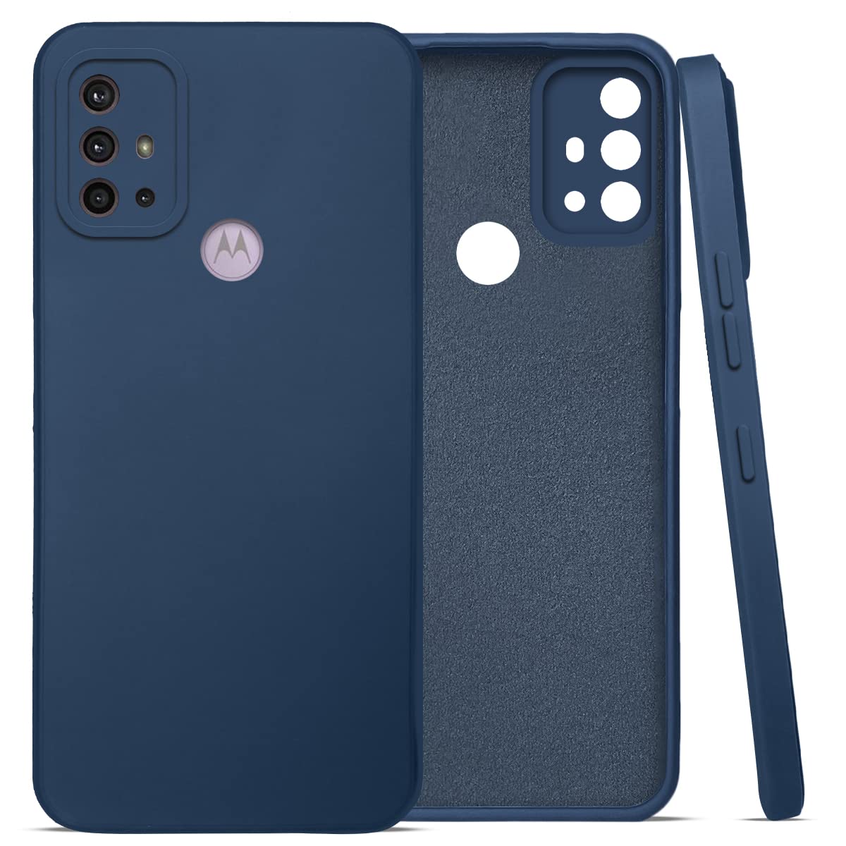 For Motorola Moto G30 Back Cover Case (Matte Silicone with Inside Fiber Cloth)