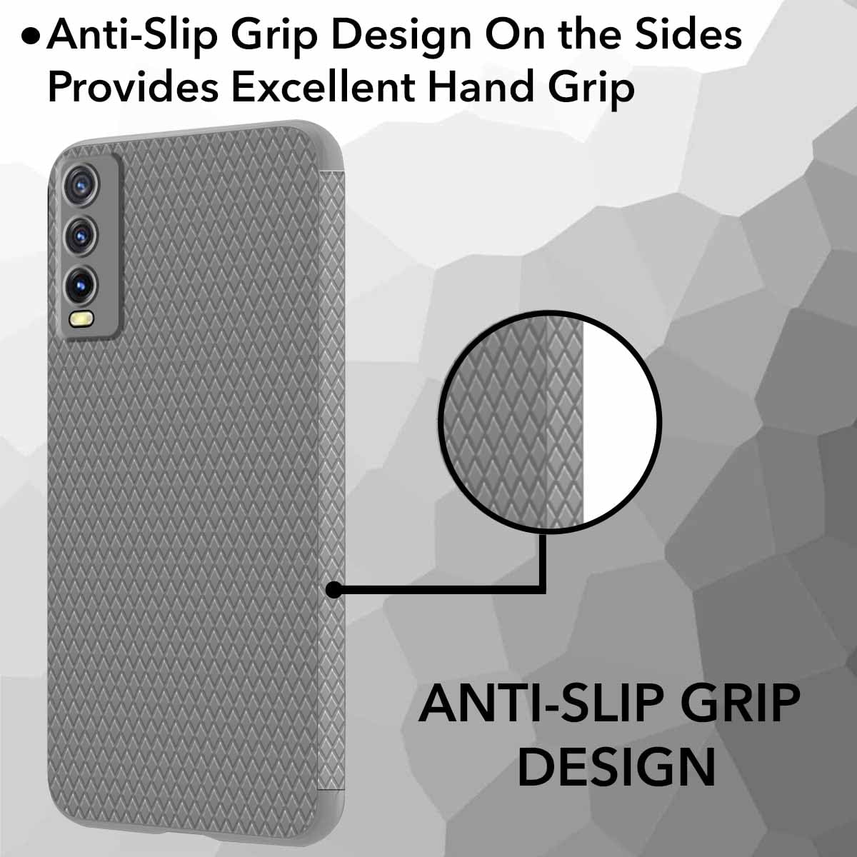 For Vivo Y20 | Y20i Back Cover Case (Liquid Silicone | Side Grip | Camera Protection) (Copy)