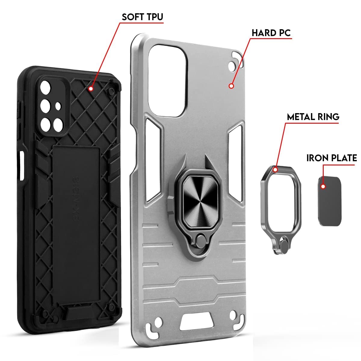 For Samsung Galaxy A23 4G | 5G Back Cover Case (Shockproof Polycarbonate Dual Layer Hybrid Armor)