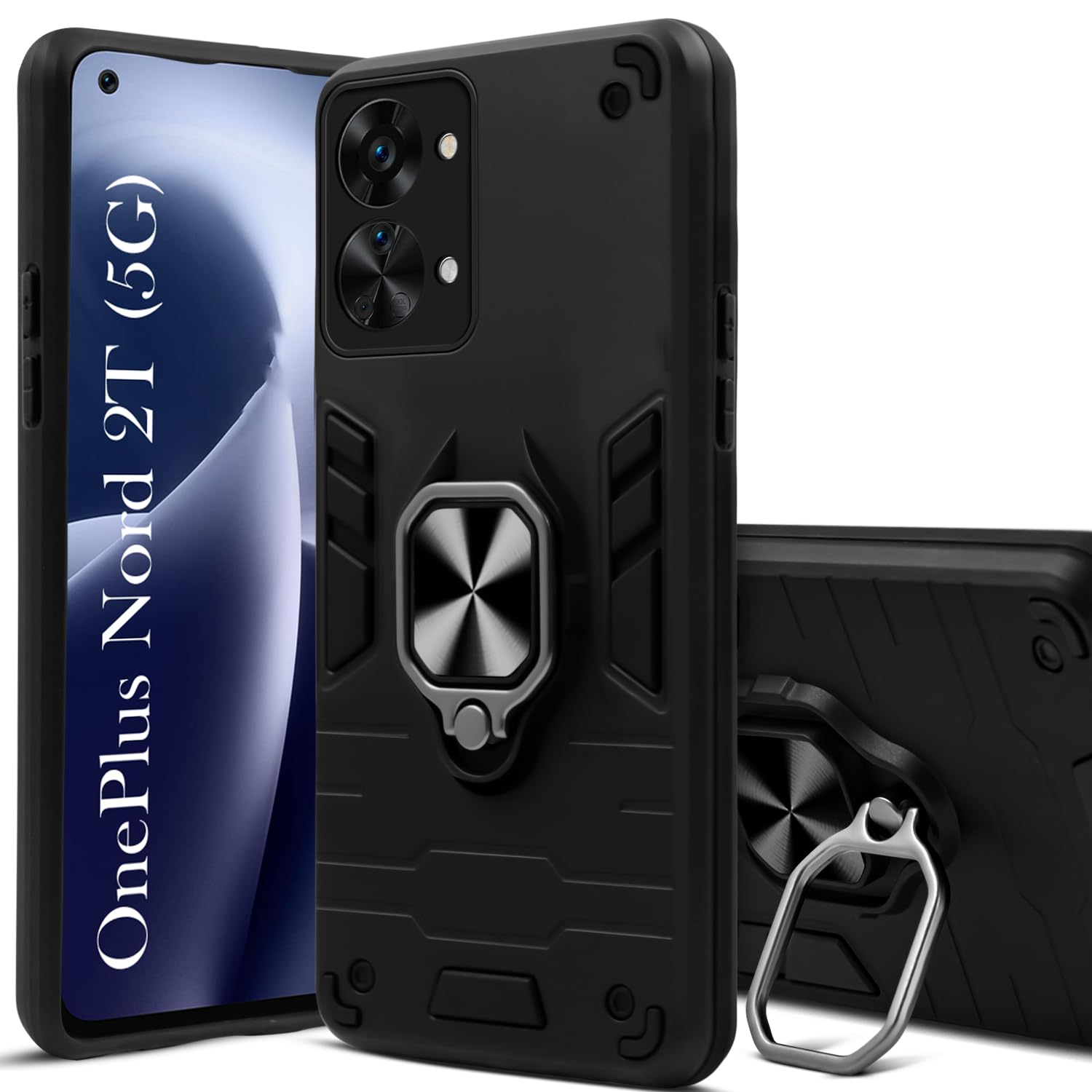 For OnePlus Nord 2T 5G Back Cover Case (Shockproof Polycarbonate Dual Layer Hybrid Armor)