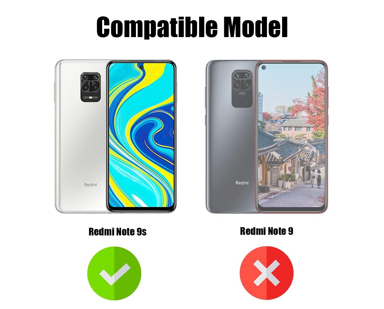 For Xiaomi Mi Redmi Note 9S Flip Cover Case (Stitched Leather with Magnetic Closure)