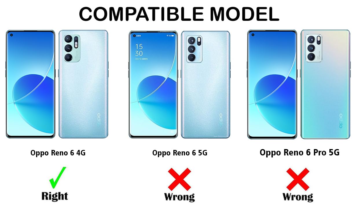 For Oppo Reno6 4G | Reno 6 4G Back Cover Case (Hard Anti Yellow Clear Case | Drop & Camera Protection | Shockproof Polycarbonate)