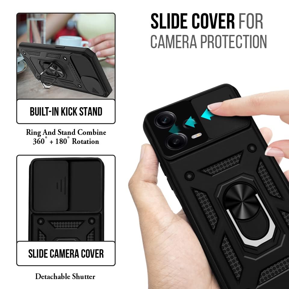 For Xiaomi Redmi Note 12 Pro 5G Back Cover (Hybrid Dual Armor | Polycarbonate)