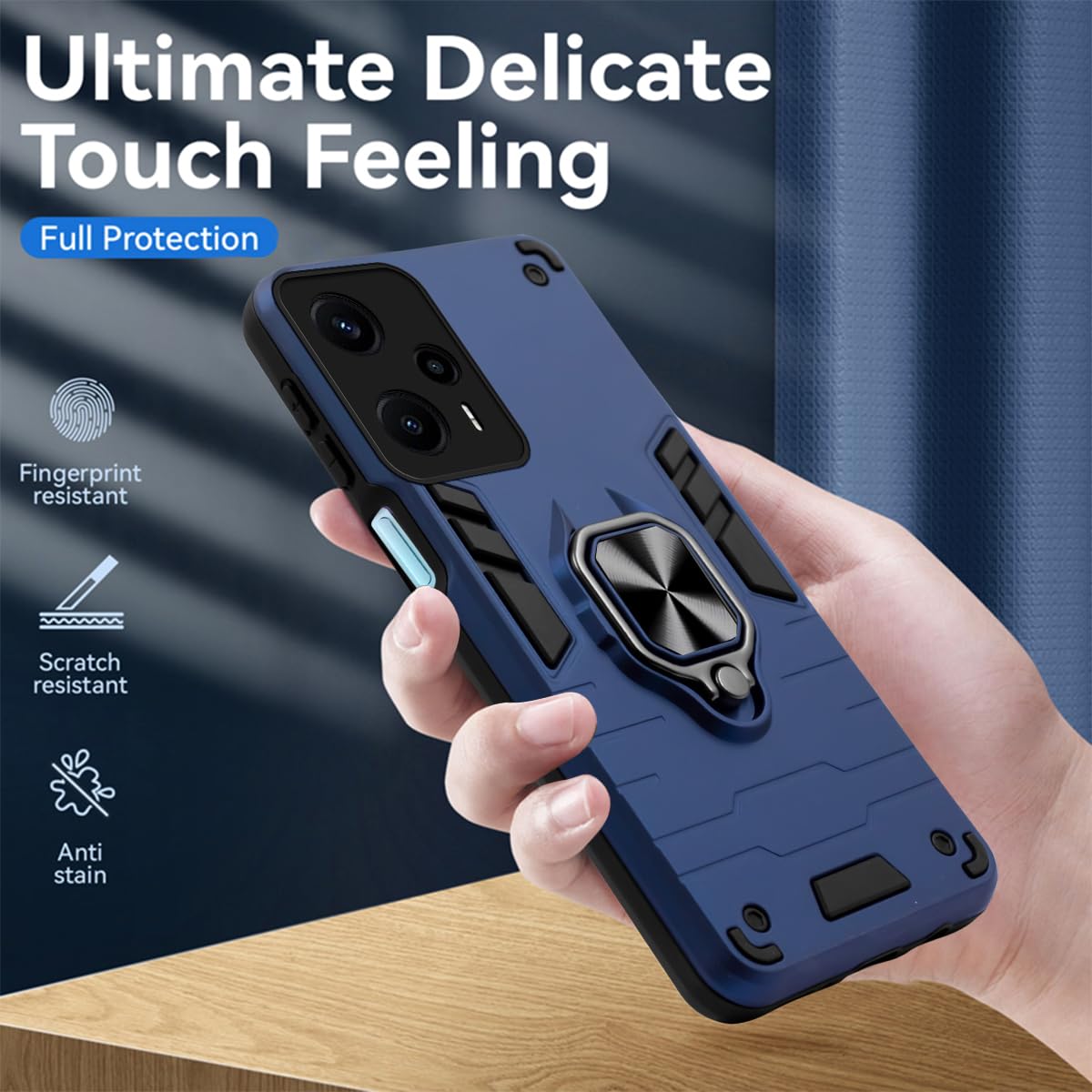 For Xiaomi Poco F5 5G Back Cover Case (Shockproof Polycarbonate Dual Layer Hybrid Armor)