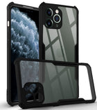 For Apple iPhone 11 Pro Max Back Cover Case (Crystal Glass Back | Camera Protection | Shockproof Bumpers)