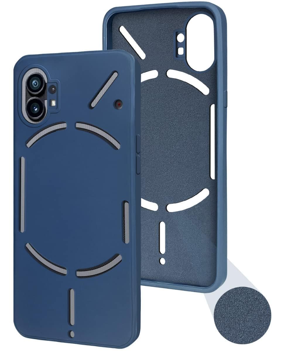 For Nothing Phone 1 Back Case Cover (Matte Finish Silicone with Inside Fiber Cloth | Elegant Professional Look)