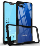 For Realme C1 Back Cover Case (Shockproof with Polycarbonate Clear Panel)