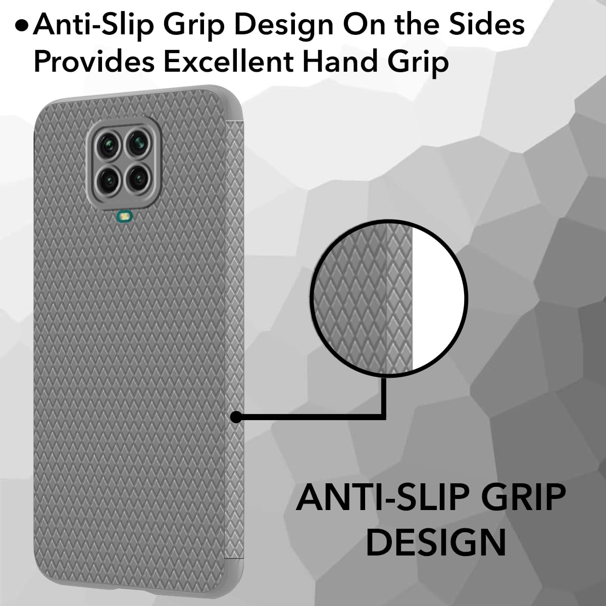 For Redmi Note 9 Pro | 9 Pro Max  Back Cover Case (Liquid Silicone | Side Grip | Camera Protection)