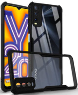 For Vivo Y20 | Y20i Back Cover Case (Shockproof with Polycarbonate Clear Panel)