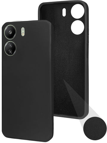 For Xiaomi Redmi 13C 4G Back Cover Case (Matte Finish Silicone with Inside Fiber Cloth)