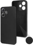 For Redmi 12 5G Back Cover Case (Matte Finish Silicone with Inside Fiber Cloth)