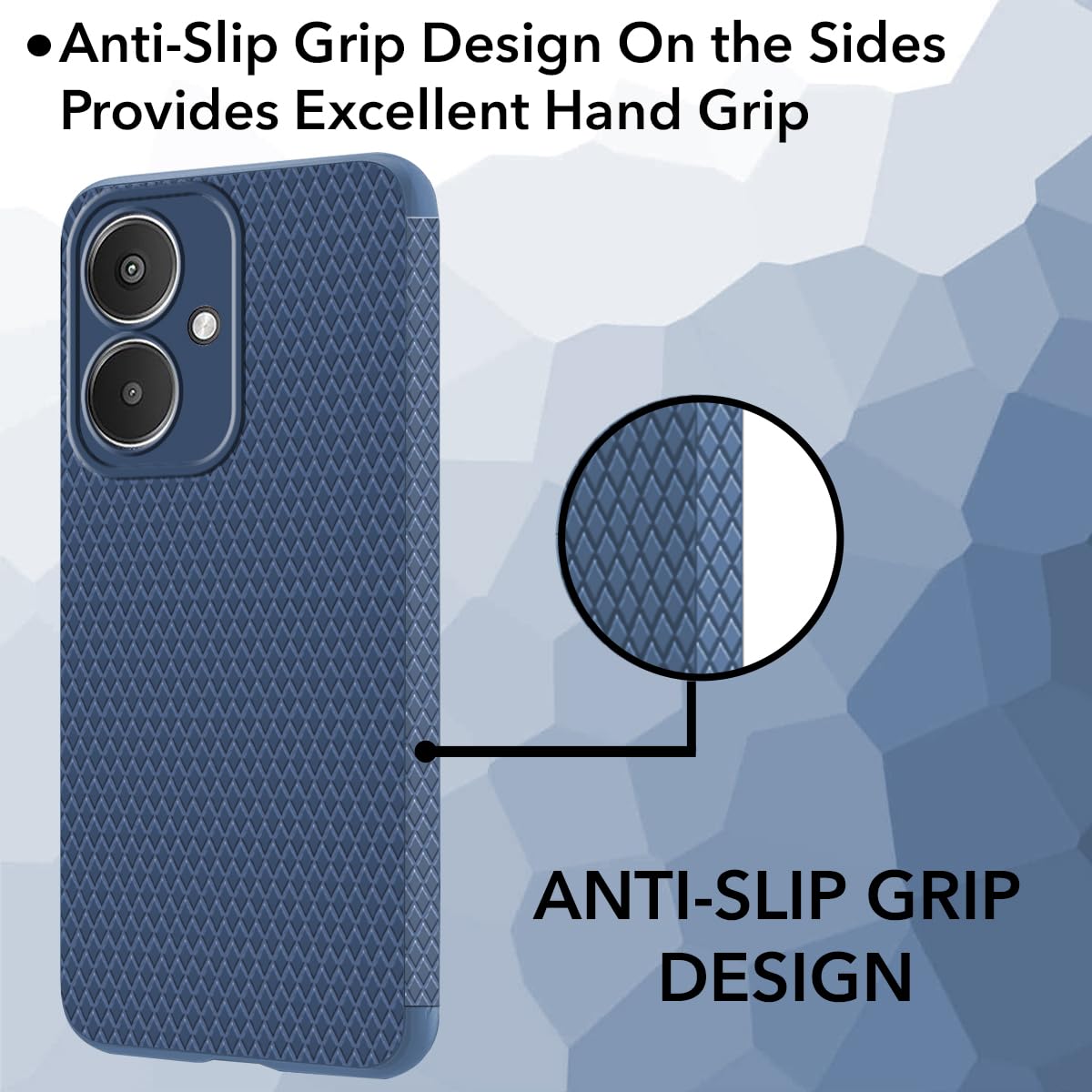 For Redmi 13C 5G Back Cover Case (Liquid Silicone | Side Grip | Camera Protection)