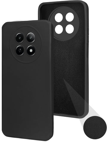 For Realme Narzo 70x 5G Back Cover Case (Matte Finish Silicone with Inside Fiber Cloth)