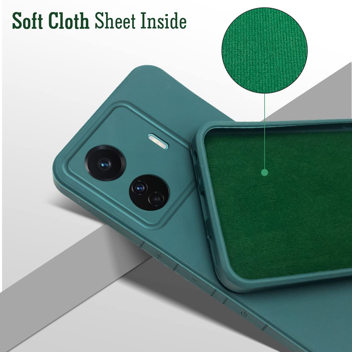 For Vivo iQOO Z6 Pro Back Cover Case (Inside Fiber Cloth | Smooth Matte Finish | Elegant Professional Look)