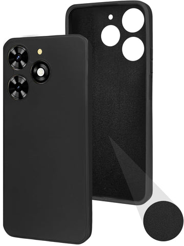 For Tecno Spark Go 2024 Back Cover Case (Matte Finish Silicone with Inside Fiber Cloth)
