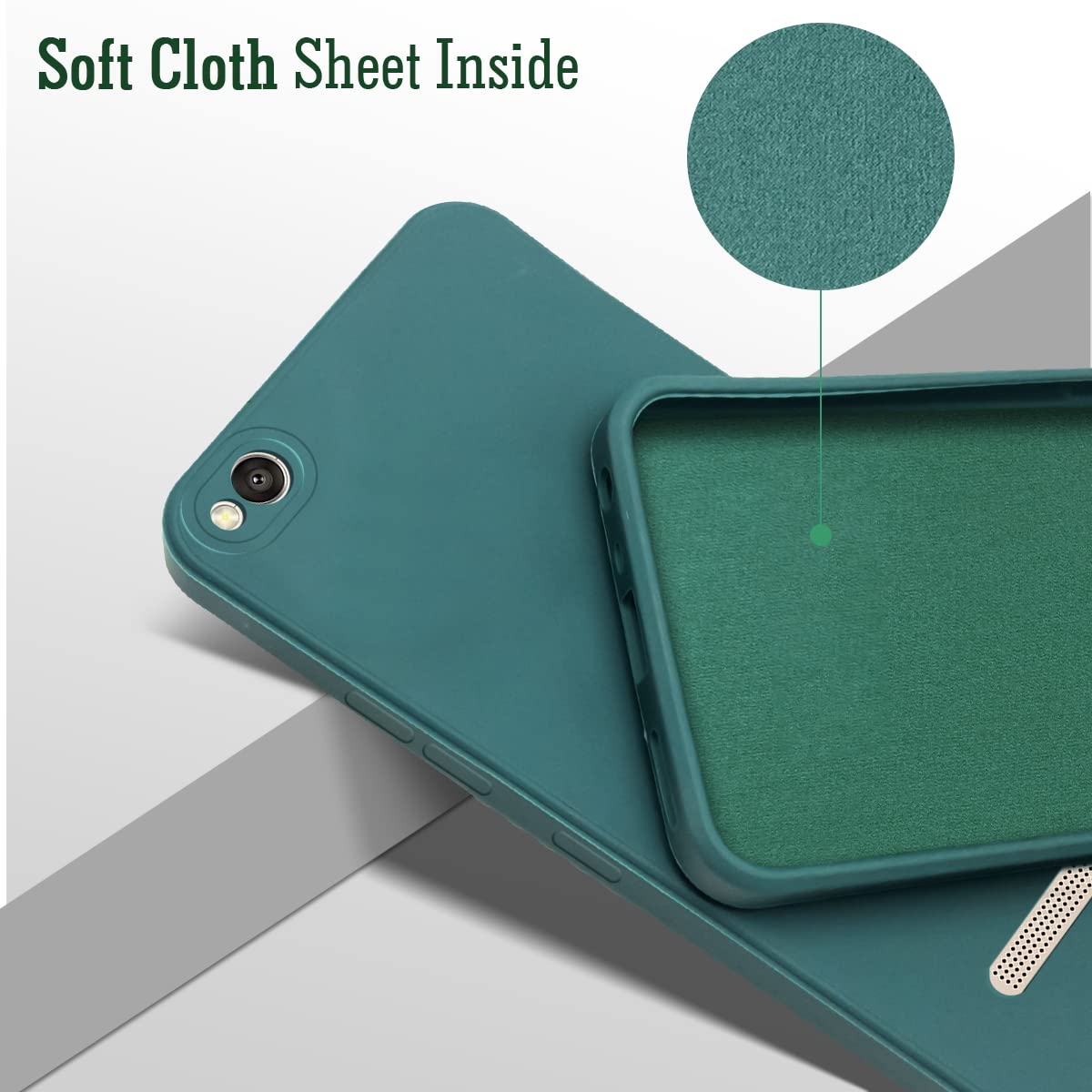 For Xiaomi Mi Redmi 4A Back Cover Case (Matte Finish Silicone with Fiber Cloth)