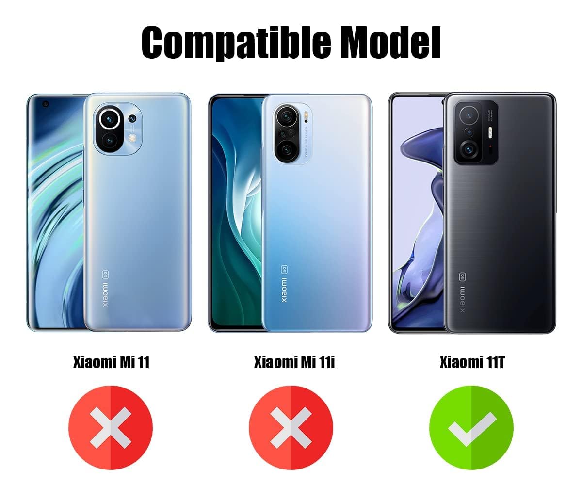 For Xiaomi 11T | Xiaomi 11T Pro Back Cover (Silicone Clear Shockproof Case with Camera Protection | Soft and Flexible | Transparent)