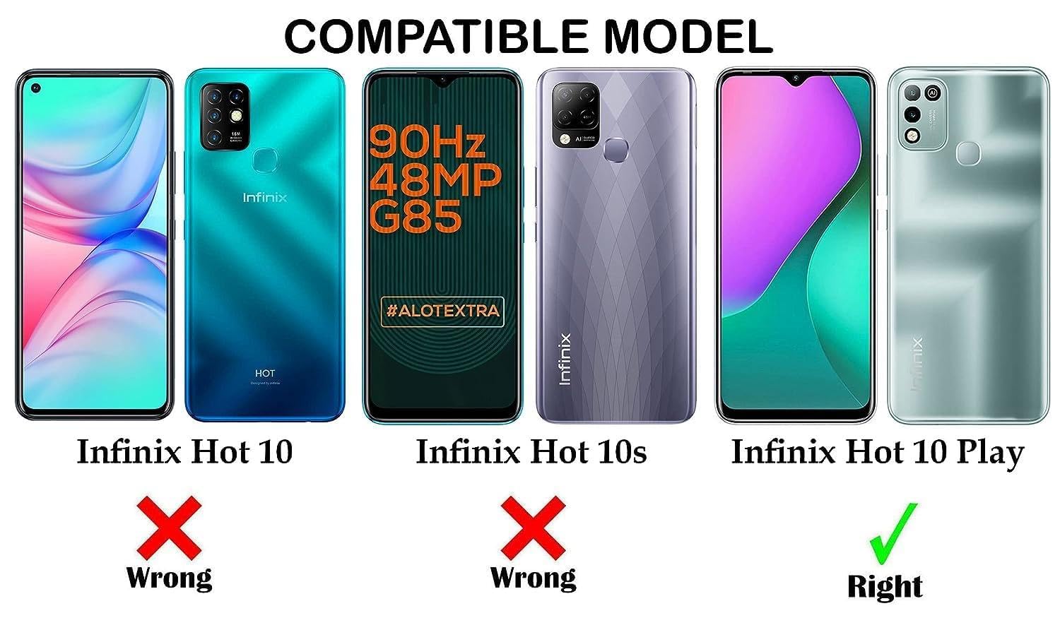 For Infinix Hot 10 Play Back Cover Case (Inside Fiber Cloth | Smooth Matte Finish | Elegant Professional Look)