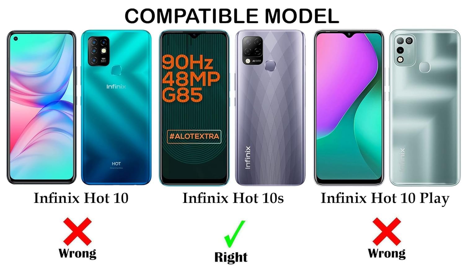 For Infinix Hot 10s Back Cover Case (Hybrid Polycarbonate)