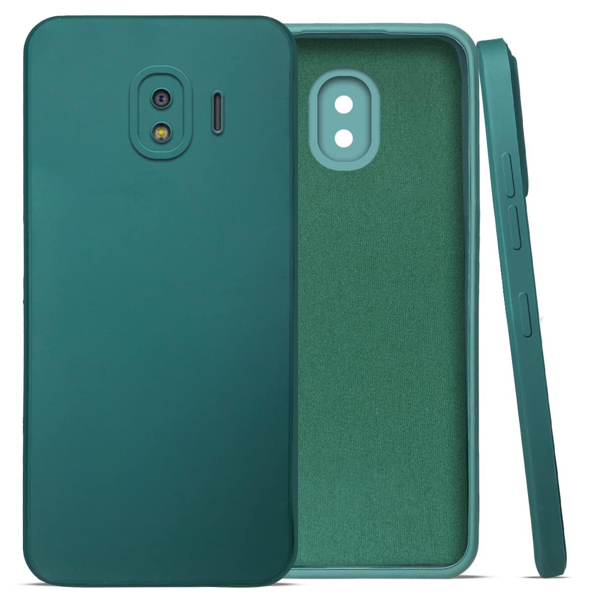 For Samsung Galaxy J2 2018 Back Cover Case (Matte Finish Silicone with Inside Fiber Cloth)