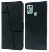 For Infinix Smart 5 Flip Cover Case ( Stitched Leather with Magnetic Closure)