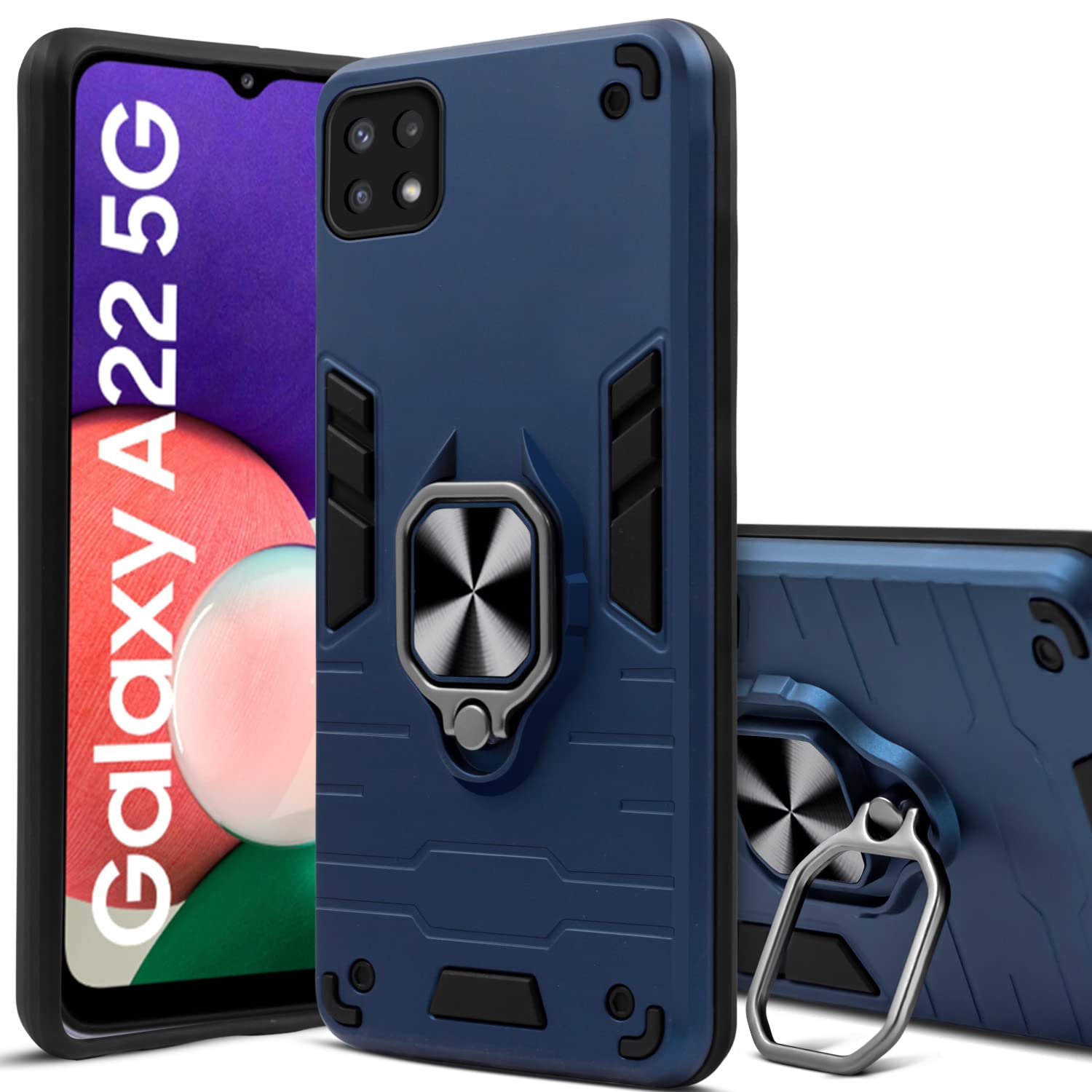 For Samsung Galaxy A22 5G Back Cover Case (Shockproof Hybrid Armor)