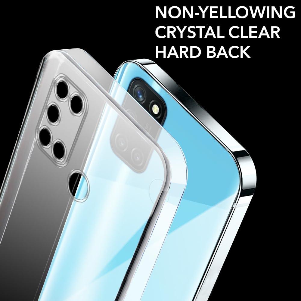 For Realme 7i Back Cover Case Lifetime Anti-Yellow Clear (Sleek Hard Crystal | Shockproof and Camera Protection)