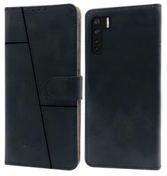 For Oppo A91 Flip Cover Case (Stitched Closure)