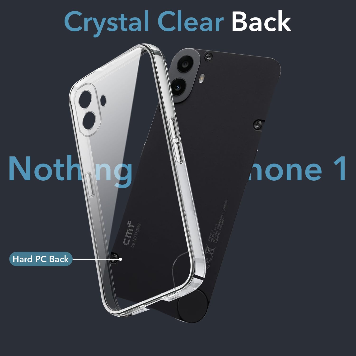 For Nothing CMF Phone 1 Back Cover (Hard Anti Yellow Clear Case | Drop & Camera Protection | Shockproof Polycarbonate)