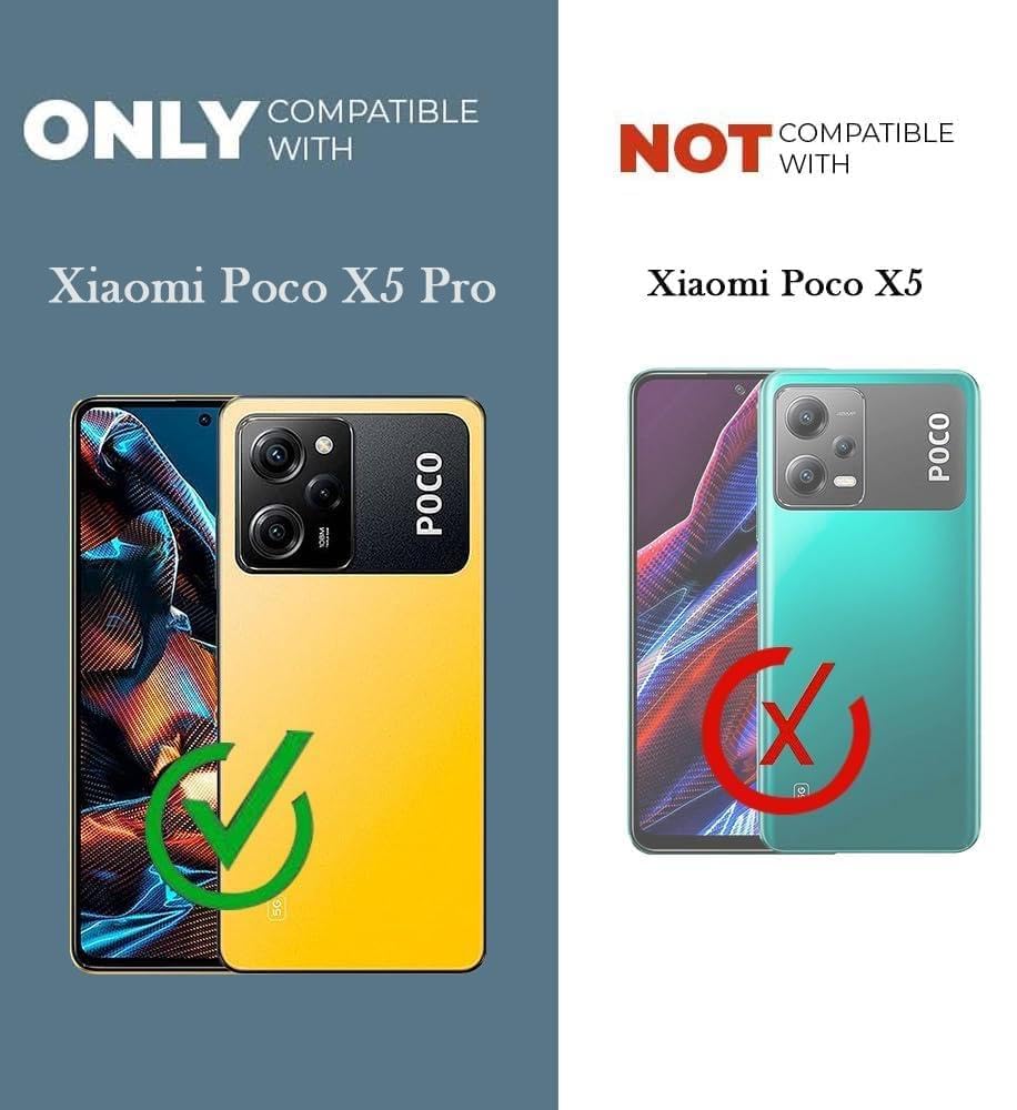 For Poco X5 Pro 5G Back Cover (Silicone Clear Shockproof Case with Camera Protection | Soft and Flexible)