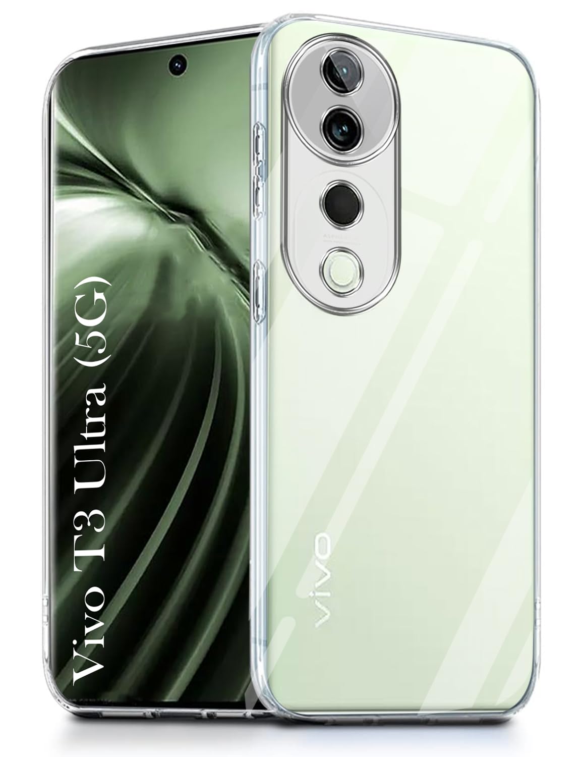 For Vivo T3 Ultra Back Cover ( Silicone Clear Shockproof Case with Camera Protection | Soft and Flexible | Transparent)