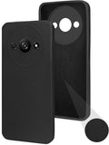 For Xiaomi Redmi A3 Back Cover Case (Matte Finish Silicone with Inside Fiber Cloth)