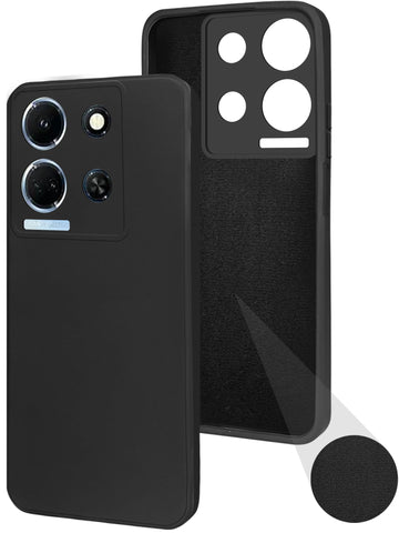 For Infinix Note 30 5G Back Cover Case (Matte Finish Silicone with Inside Fiber Cloth)