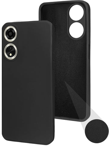 For Oppo A59 5G Back Cover Case(Matte Finish Silicone with Inside Fiber Cloth)