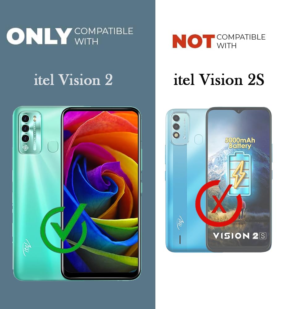 For Itel Vision 2 Back Cover Case (Matte Finish Silicone with Inside Fiber Cloth)